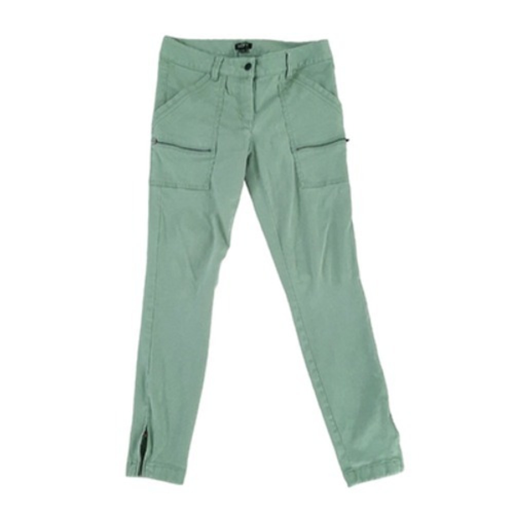 Loft Womens Skinny Jeans Size 2 Cargo Mint Green zippered pockets EUC stretchy